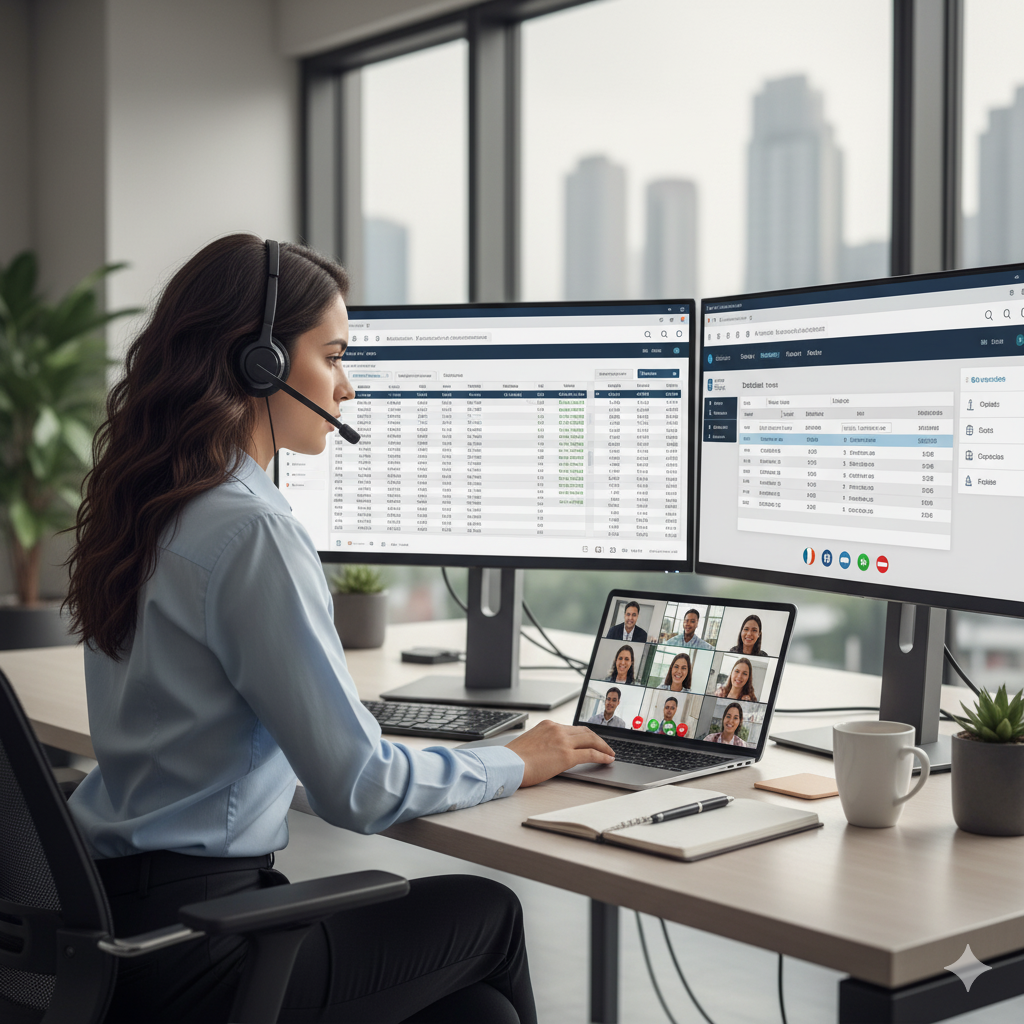 Persona trabajando en contabilidad